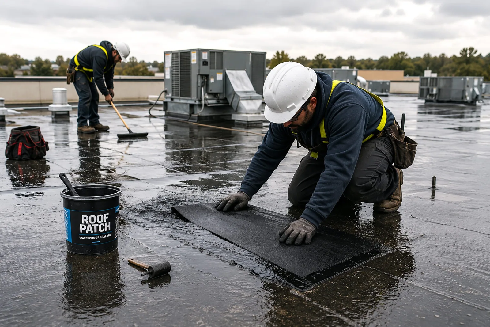 Commercial Ponding Water Roof Repair in Carrollton, TX