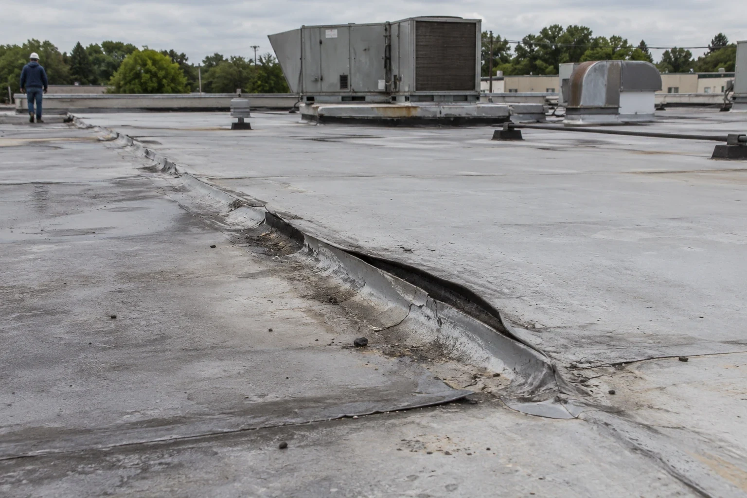 Commercial Roof Seam Failure Repair in Carrollton, TX