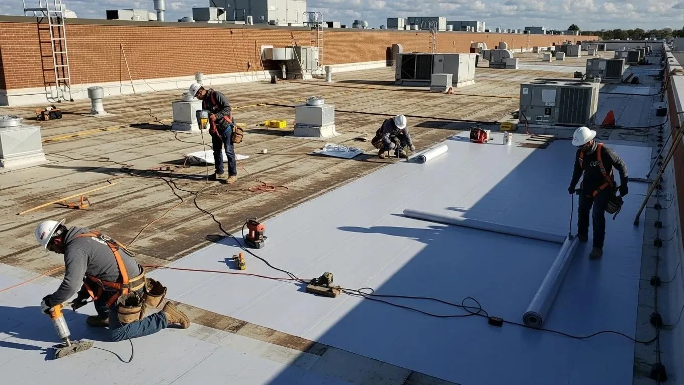 Occupied-Building Commercial Reroofing in Carrollton, TX
